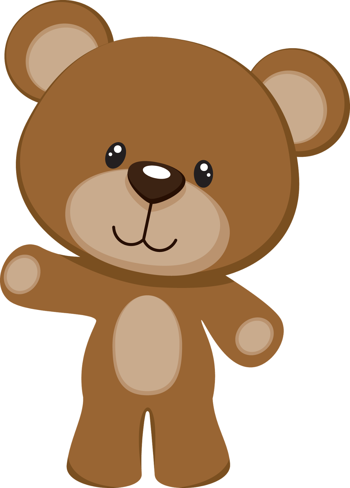 Brown Clipart Teddy Bear - Ursinho Png (1148x1600)