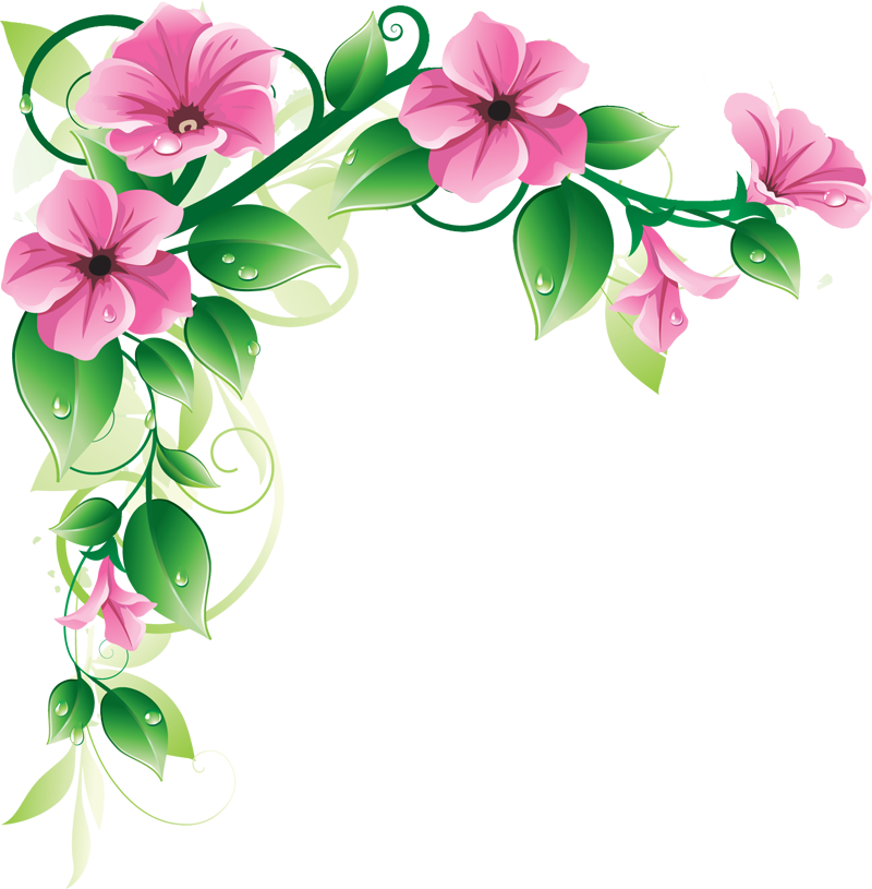 Grab This Free Clipart To Celebrate The Summer - Corner Flower Designs Png (800x815)
