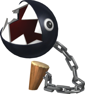 Item Assist Trophy - Chain Chomp Mario Bros (348x384)