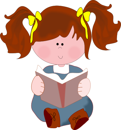 An Error Occurred - Niña Leyendo Un Libro Png (398x427)