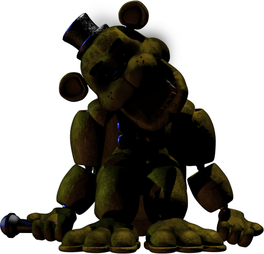 Yellowbear By Zacmariozero - Fnaf 1 Withered Golden Freddy (541x521)