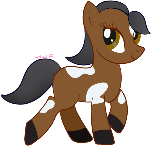 Pinto Horse By Tehwebkinzprincess - Cartoon (686x574)