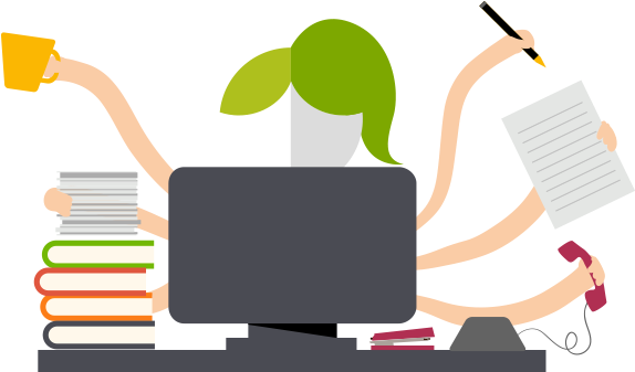 Maximizing Productivity - Project Coordinator Illustrations Png (751x355)