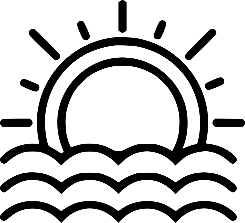 Png File - Outline Of A Sunset (980x890)