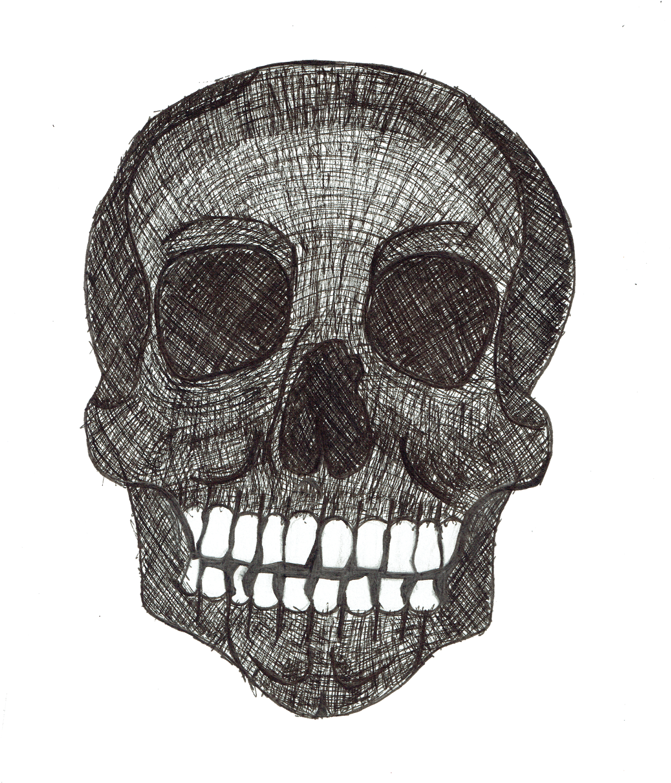 Have You Ever Done An Art Challenge Such As Inktober - Skull (1372x1600)