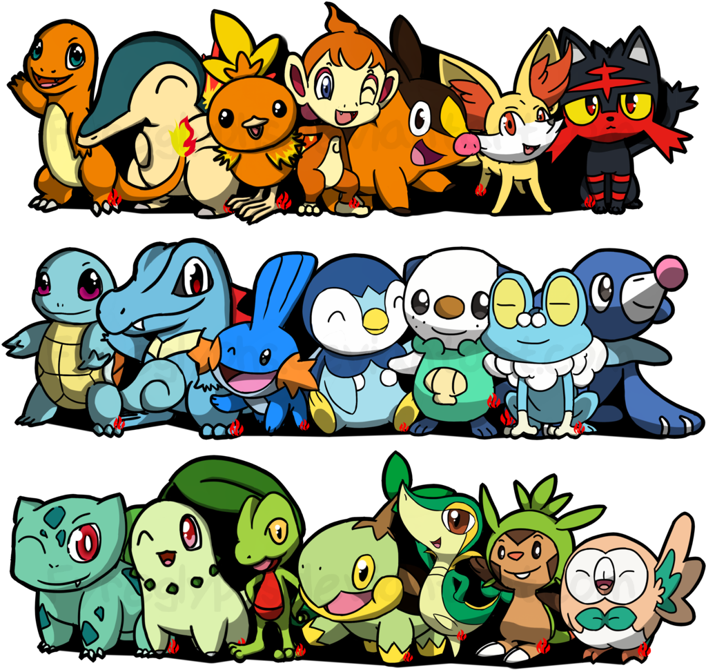 View Collection - Pokemon All Starters Deviantart (1024x1024)