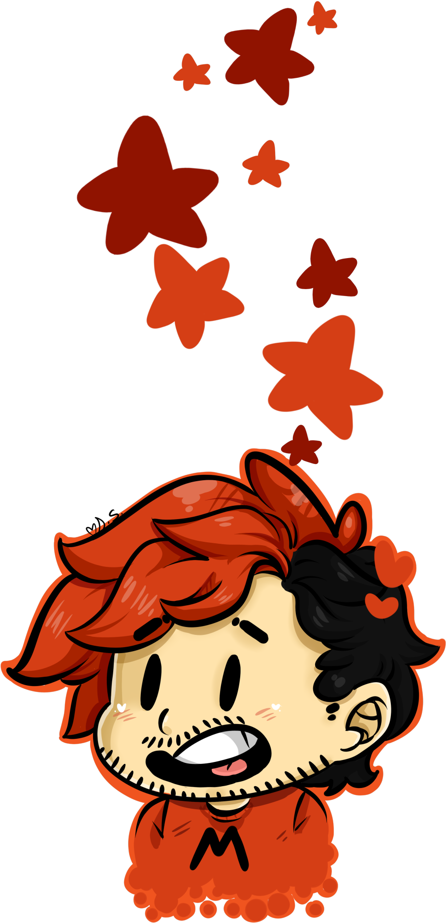 Red Stars Clipart - Markiplier Fan Art Kawaii (1058x1920)