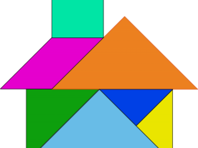 White House Clipart Tangram - Tangram Using Geometrical Shapes (640x480)
