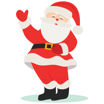 Waving Santa Claus Svg Scrapbook Cut File Cute Clipart - Santa Claus Waving Clipart (432x432)