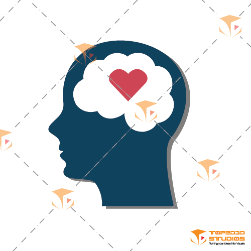 Loving Brain Icon - Icon Design (500x500)