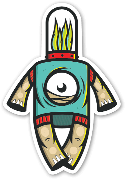 Danger Brain Homer Head Sticker - Danger Brain Homer Head Sticker (435x600)