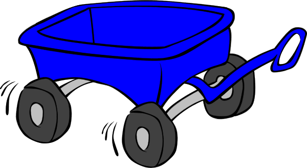 Wagon Wheel Clipart - Red Wagon Clip Art (600x328)