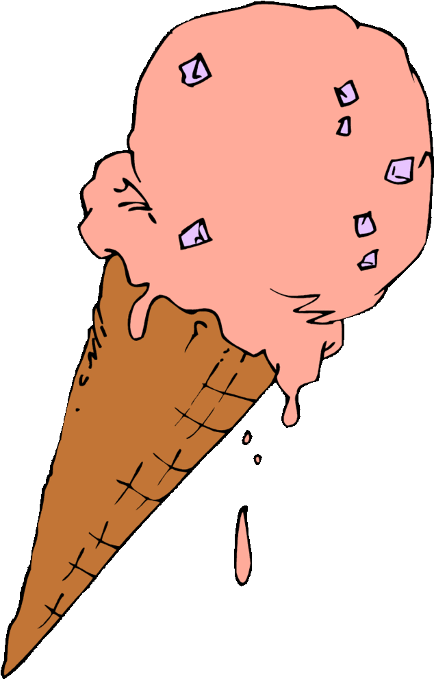 Dripping Ice Cream Cone (640x995)