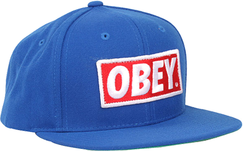 Obey Hat Transparent Download - Blue Obey Snapback (500x311)