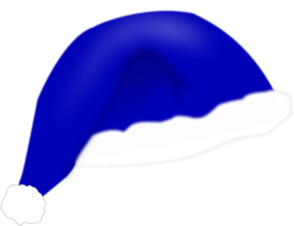Christmas Hat Clipart - Blue Santa Hat Png (600x462)