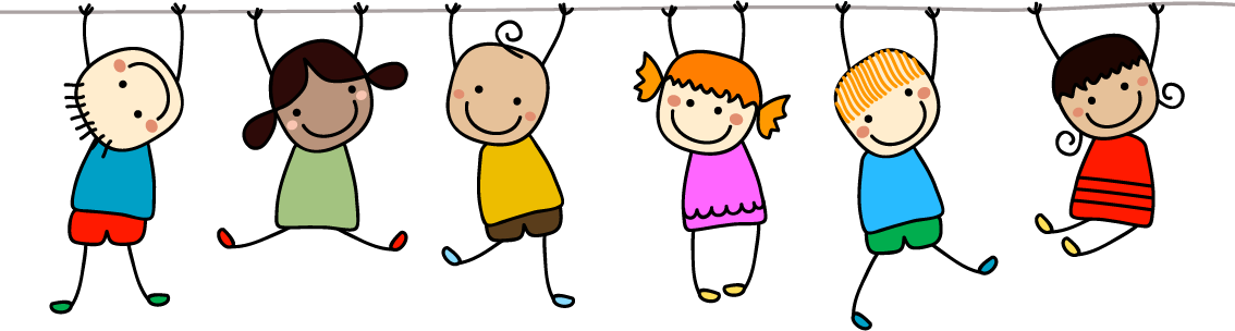 Children's Activity Center - Kids Hanging Cartoon (1134x304)