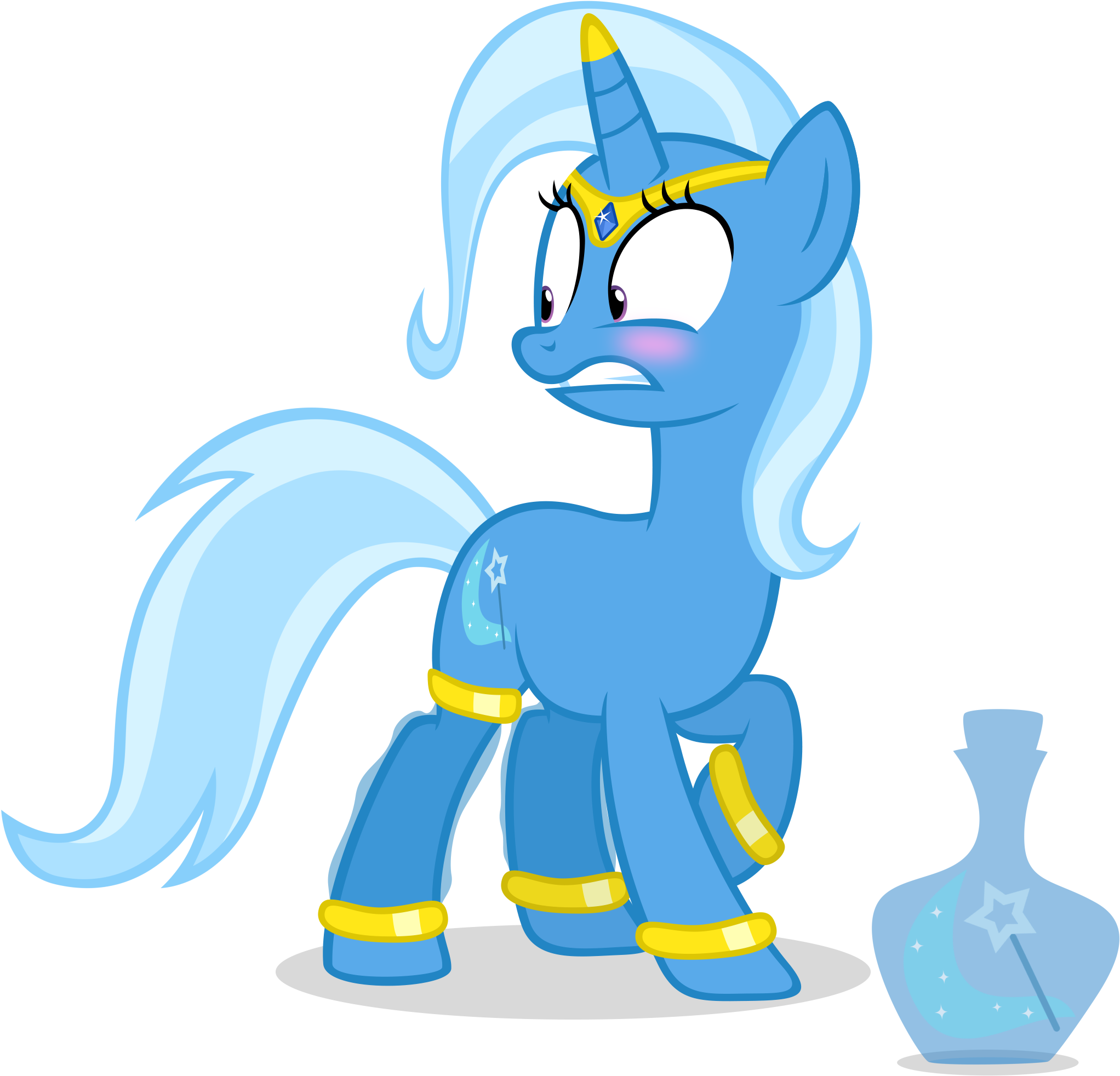 Navitaserussirus, Blushing, Bottle, Female, Genie, - Mi Little Pony Trixie (2500x2500)