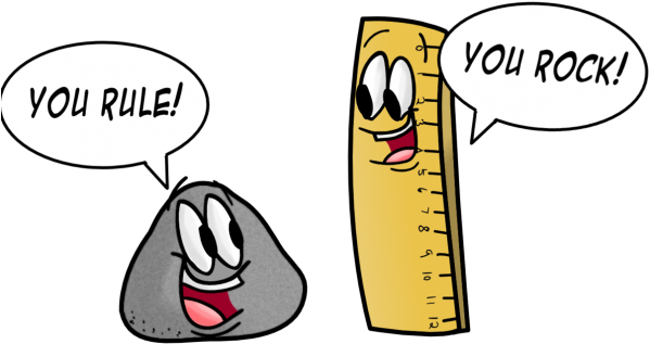 Rock Cartoon Clipart - Ruler Gifs (600x329)