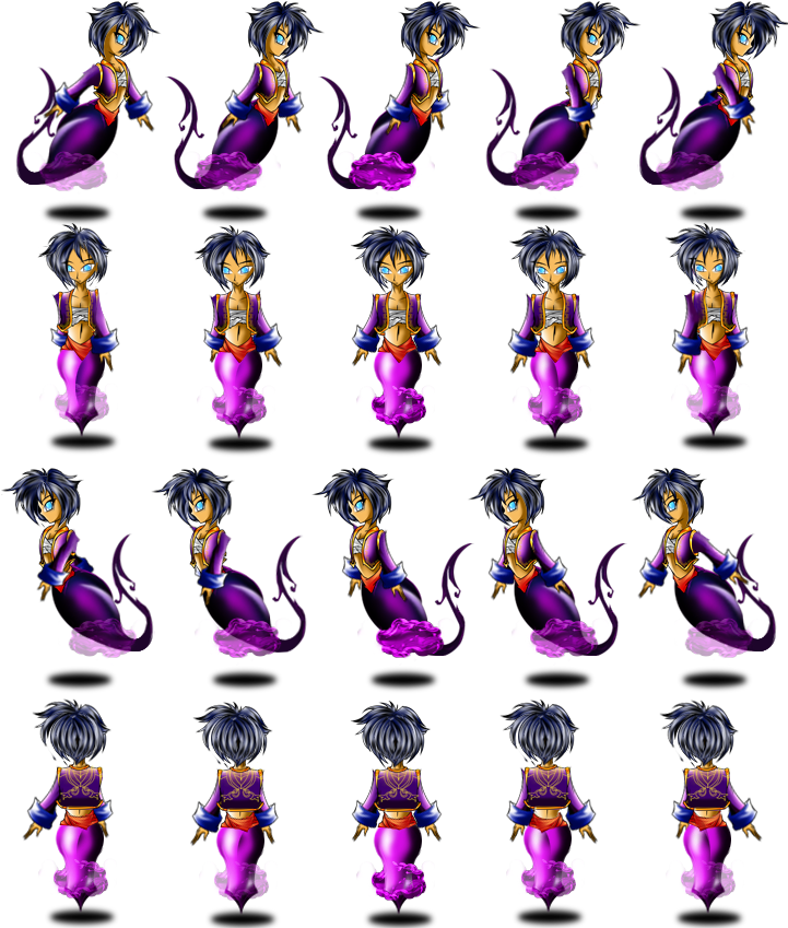 Genie Serif 5 X 4 Sheet By Sunrise-oasis - Rpg Maker (720x864)