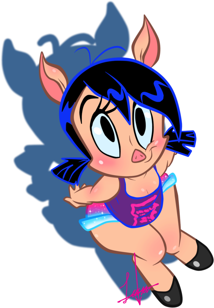 Petunia Pig Porky Pig Lola Bunny Bugs Bunny Looney - Looney Tunes Petunia Pig (722x1106)