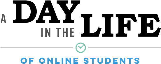 A Day In The Life Of Online Students - Day In A Life (600x250)
