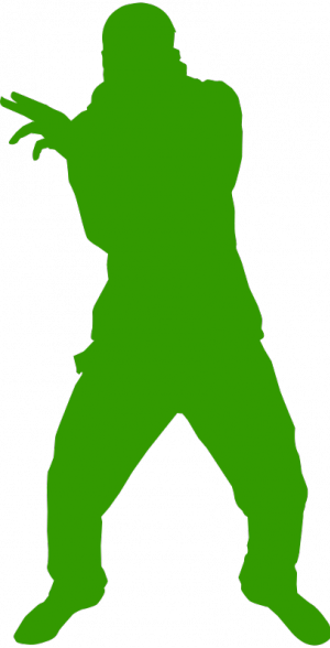Silhouettes - Silhouette Dancer Green Png (300x588)