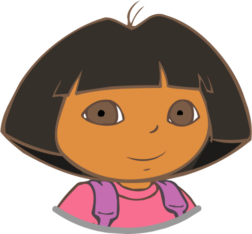 Dora The Explorer Face Clipart - Dora Photo Gallery (500x500)
