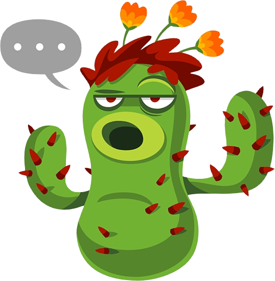 Pvzgw2-cactus Not Impressed - Cactus Plants Vs Zombies Gif (538x550)