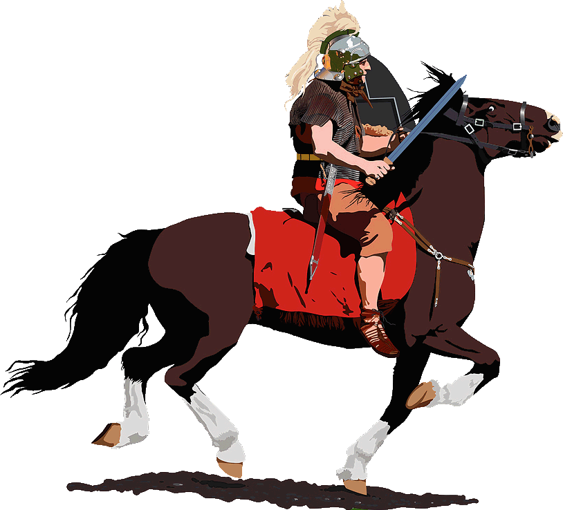 Roman Soldier On Horse Clipart - Roman Soldier Horse Clipart (814x738)