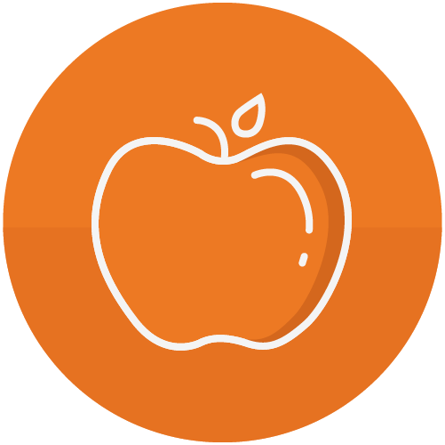 The Outline Of An Apple Over An Orange Background - Embankment Tube Station (501x500)