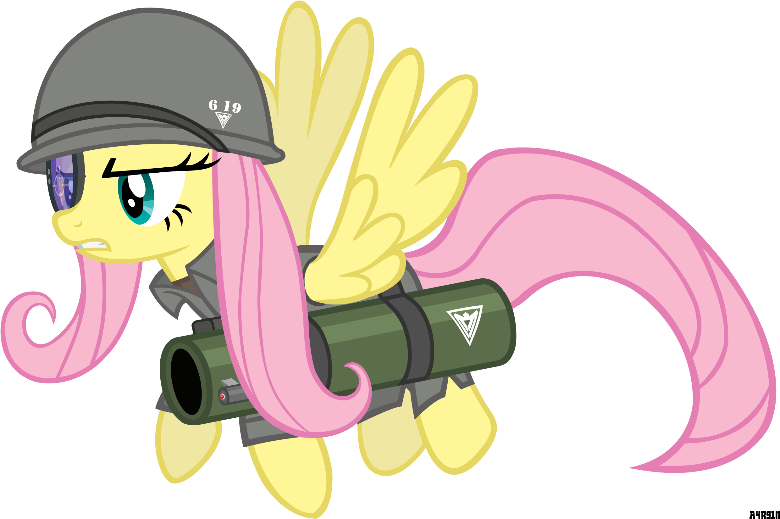 Allied] Rocket Soldier Fluttershy By A4r91n - Mlp Fluttershy Soldier (2500x1664)