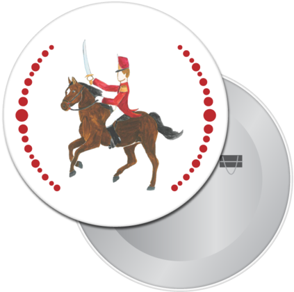 Sale Cavalry Soldier Button / Magnet - Eventing (480x480)