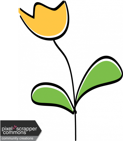 Flower Doodle Png - Digital Scrapbooking (456x456)