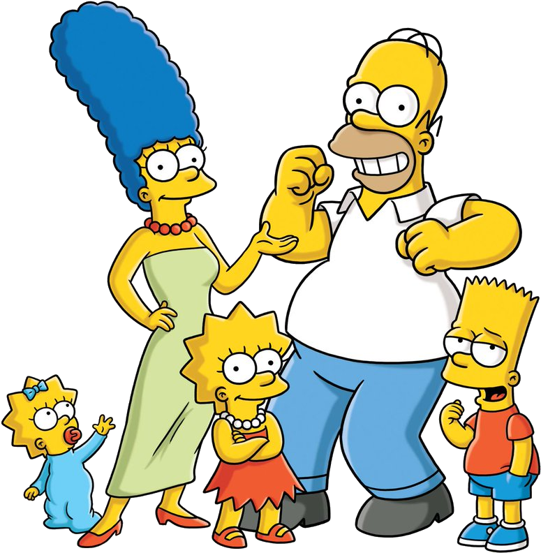 The Simpsons Is Among The Best Known Tv Series' Of - Homer Marge Bart Lisa Maggie (1200x861)