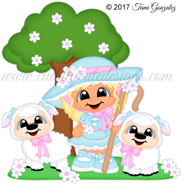 Little Bo Peep - Cartoon (600x600)