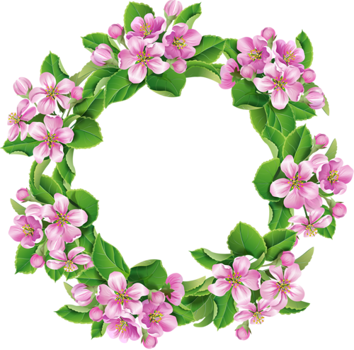 Clip - Flowers Round (500x494)