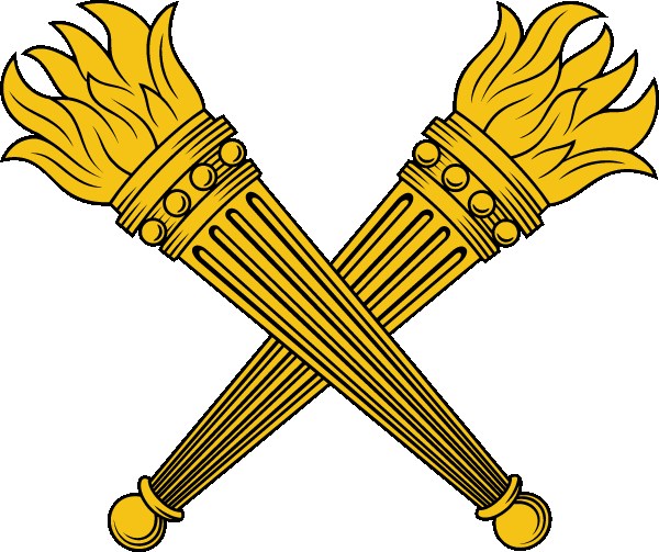 Heraldic Torches - Torch Heraldry (600x503)