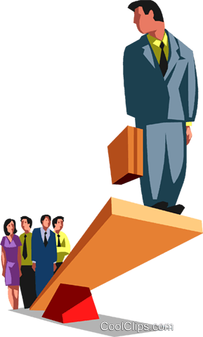 Businessman On Teeter Totter Royalty Free Vector Clip - Illustration (289x480)