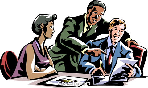 Business Meeting Royalty Free Vector Clip Art Illustration - Cartoon (480x284)