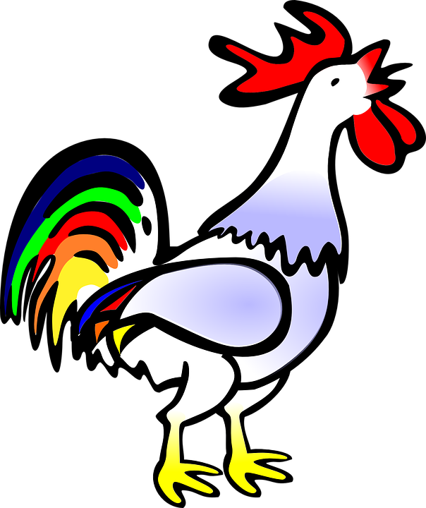 Clip Art Pictures, Cartoon Images, Roosters, Christmas - Rooster Clip Art Free (604x720)