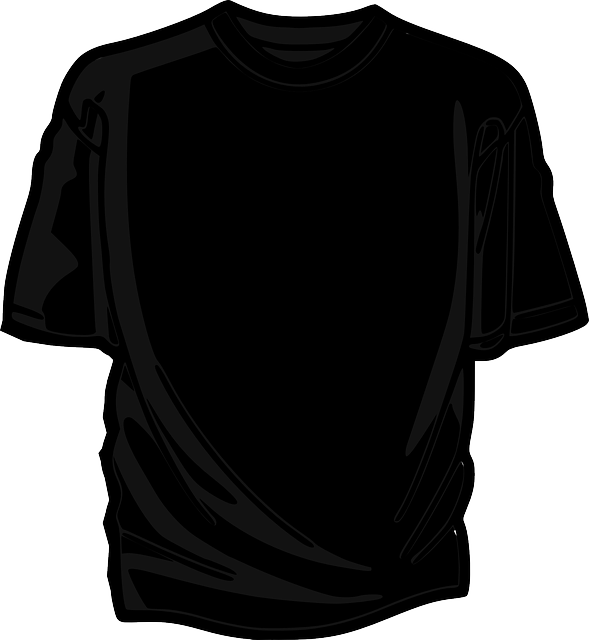 T-shirt, Black, Clothing - Clip Art Color Black (589x640)