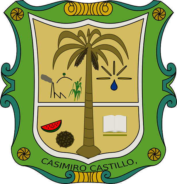 Open, Plants, Palm, Tree, Shield, Book, Escudo - Casimiro Castillo (615x640)