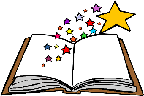 Open Book With Words Coming Out Download - Book Stars (485x322)