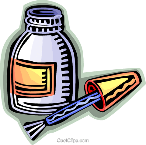 Correction Fluid Royalty Free Vector Clip Art Illustration - Correction Fluid Royalty Free Vector Clip Art Illustration (480x479)