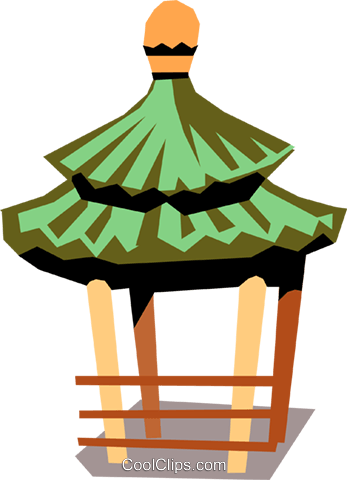 Gazebos Royalty Free Vector Clip Art Illustration - Illustration (347x480)
