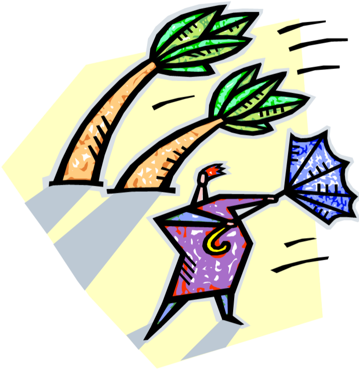 Graphic Of Person In A Storm - Does Prevailing Winds Affect Climate (724x749)