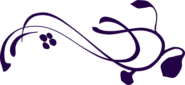 Purple Vine And Floral Flourish Clipart - Lines, Vines And Trying Times (600x278)