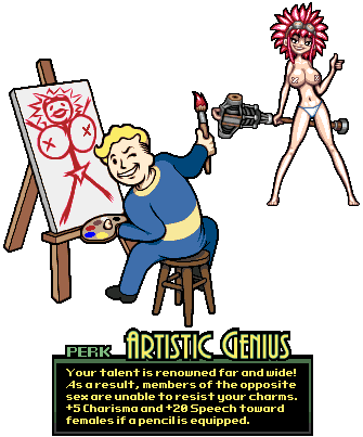 Artistic Genius - Vault Boy Perks Color (335x403)