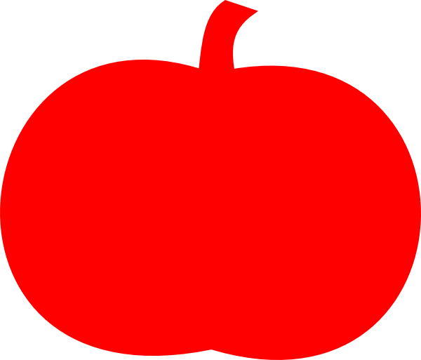 Red Pumpkin Clip Art - Red Pumpkin Clipart (600x513)