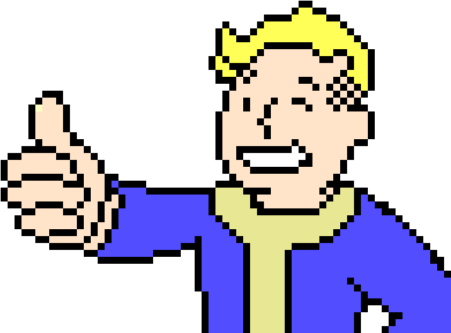 Pip Boy - Vault Boy Pixel Art (760x570)